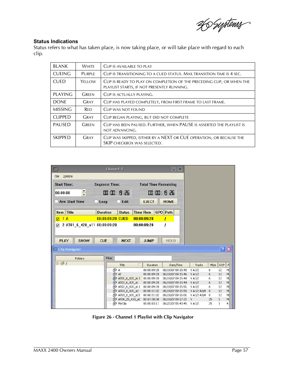 360 Systems MAXX-2400SD User Manual | Page 57 / 146