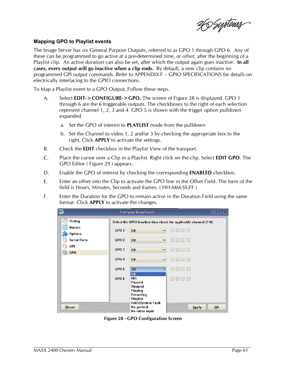 360 Systems MAXX-2400SD User Manual | Page 61 / 146