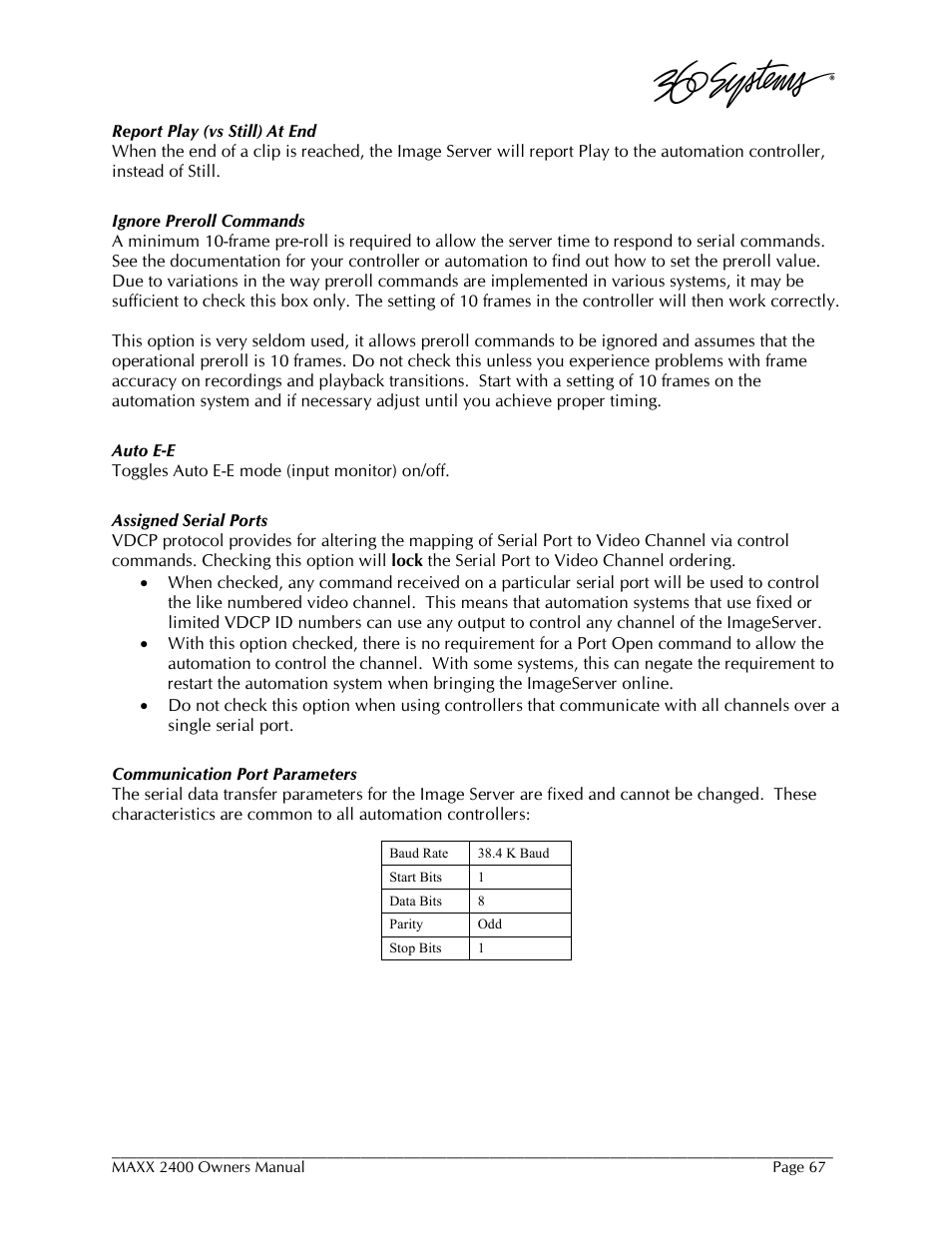 360 Systems MAXX-2400SD User Manual | Page 67 / 146
