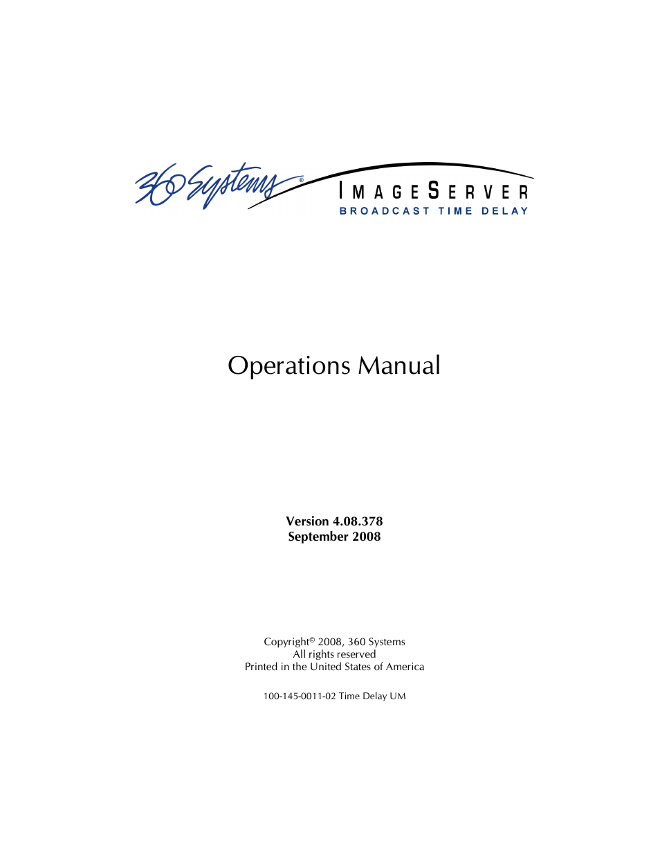 360 Systems 2470SD Time Delay User Manual | 53 pages