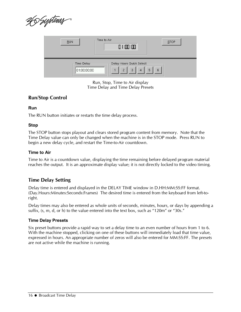 360 Systems 2470SD Time Delay User Manual | Page 16 / 53