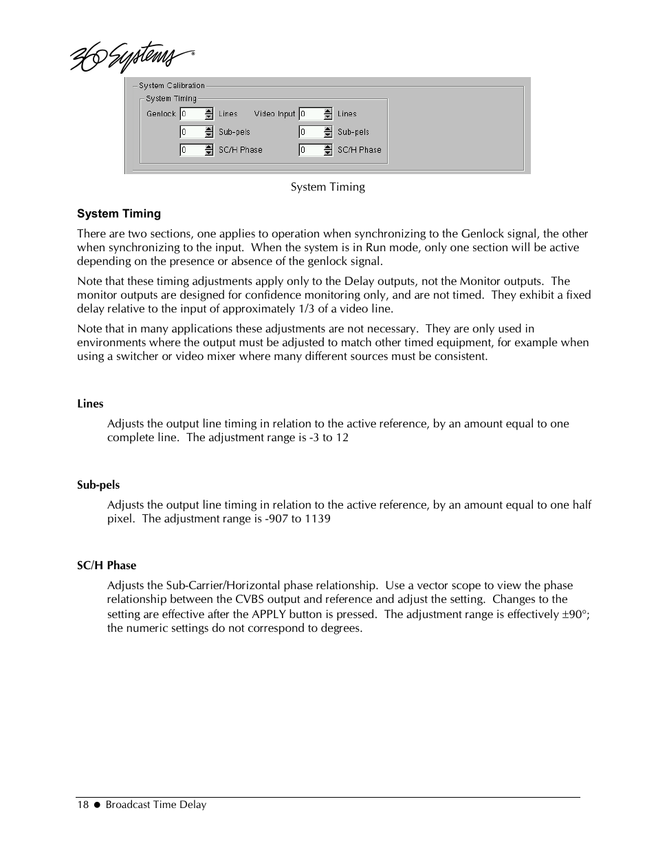 360 Systems 2470SD Time Delay User Manual | Page 18 / 53