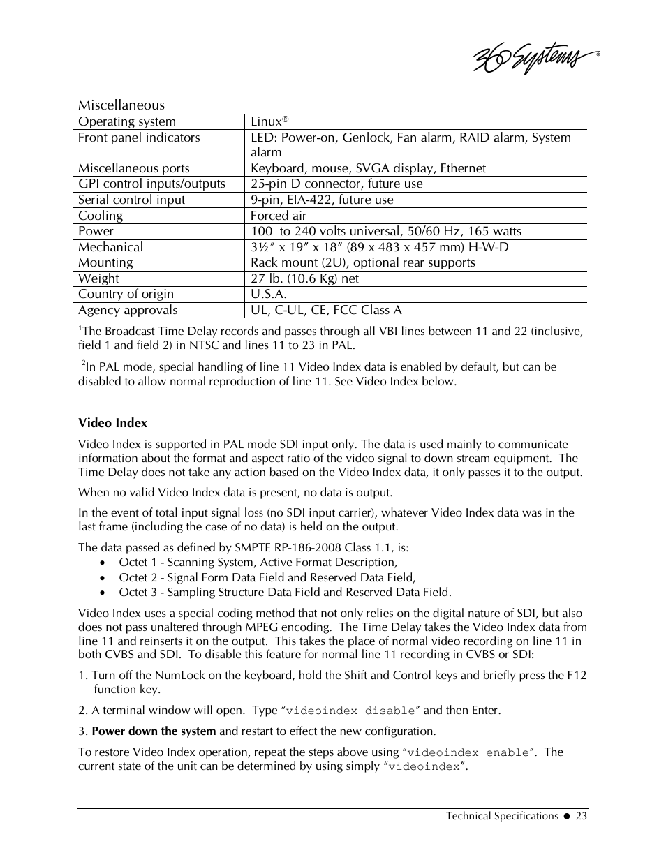 360 Systems 2470SD Time Delay User Manual | Page 23 / 53