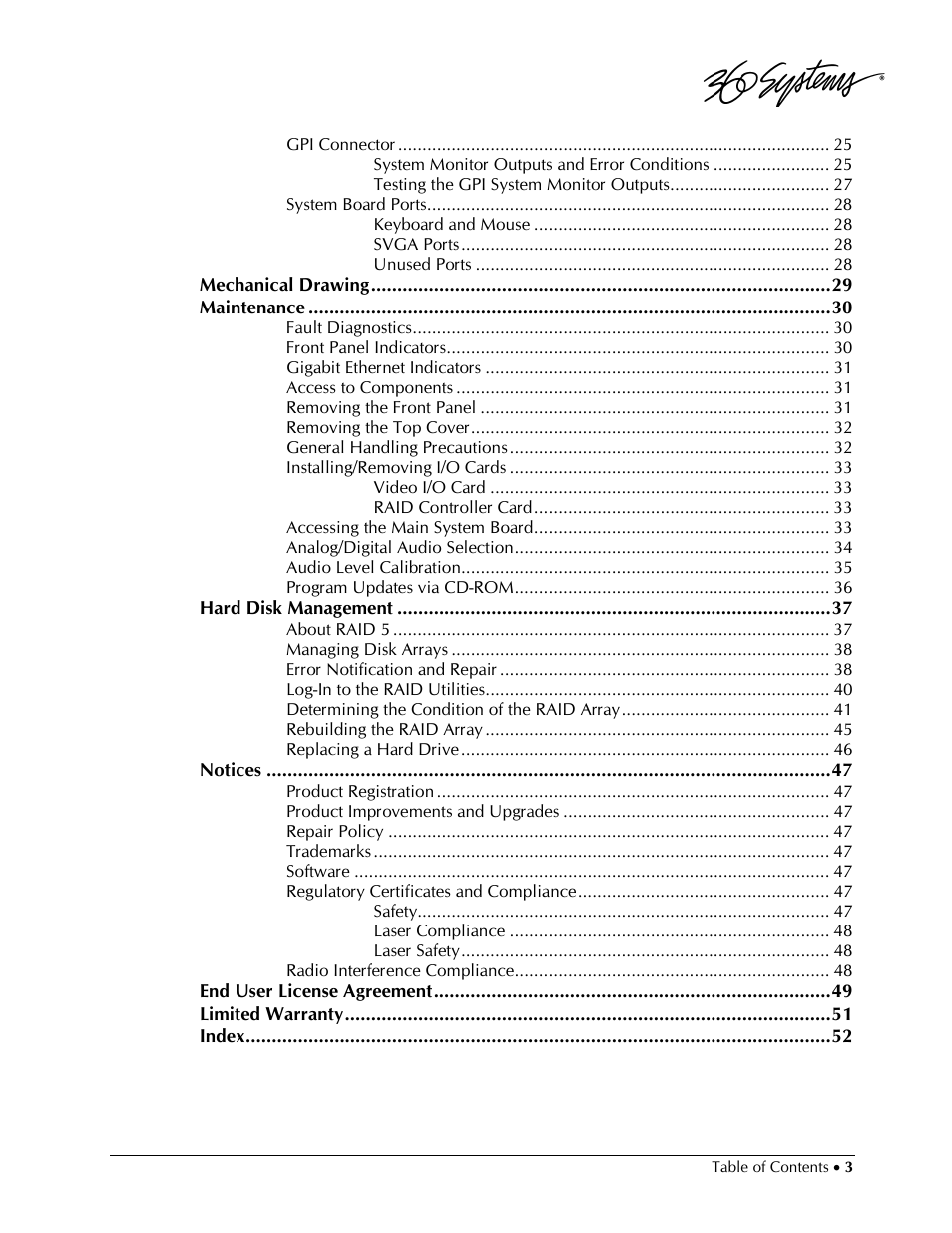 360 Systems 2470SD Time Delay User Manual | Page 3 / 53