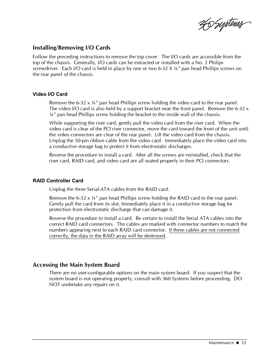 360 Systems 2470SD Time Delay User Manual | Page 33 / 53