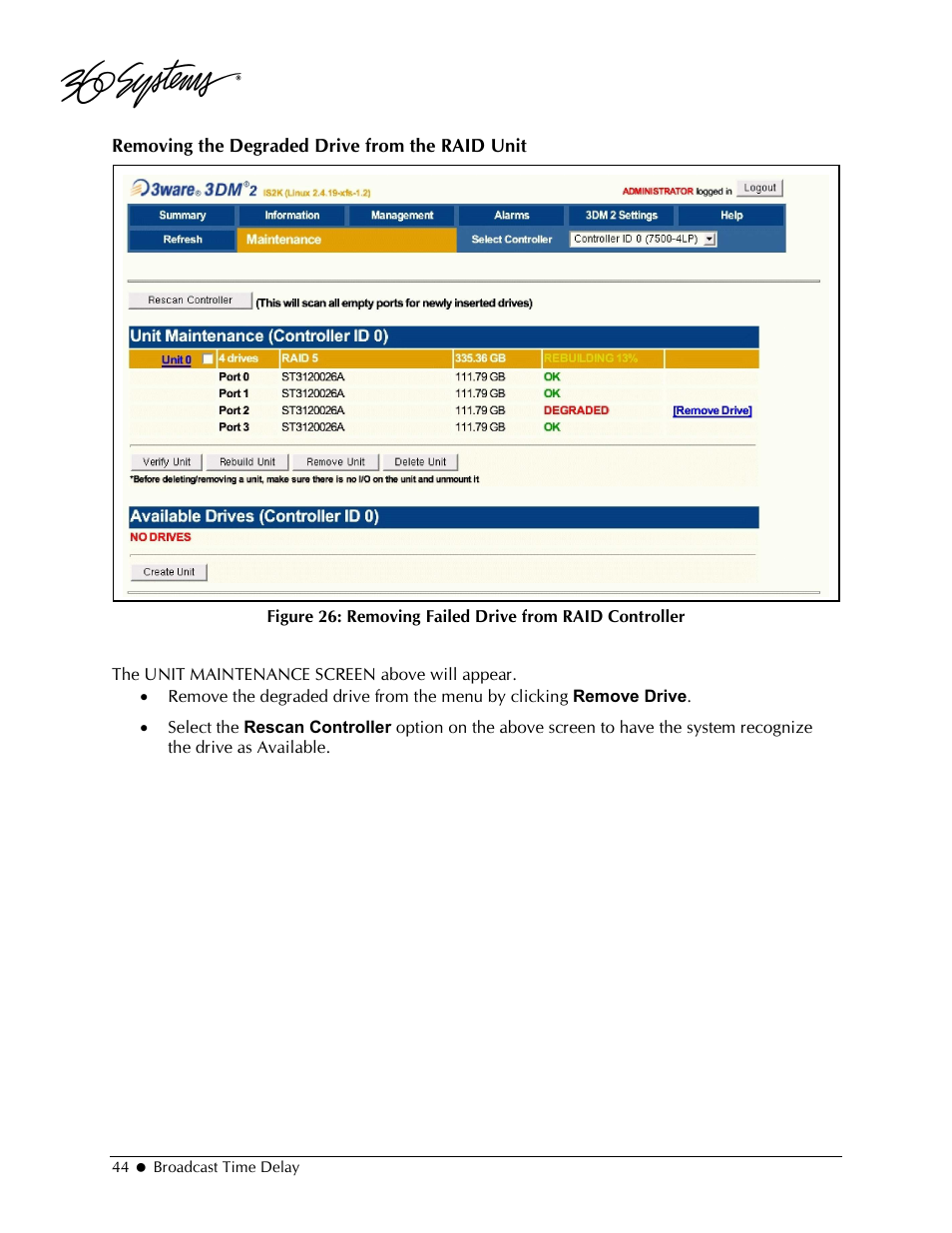 360 Systems 2470SD Time Delay User Manual | Page 44 / 53