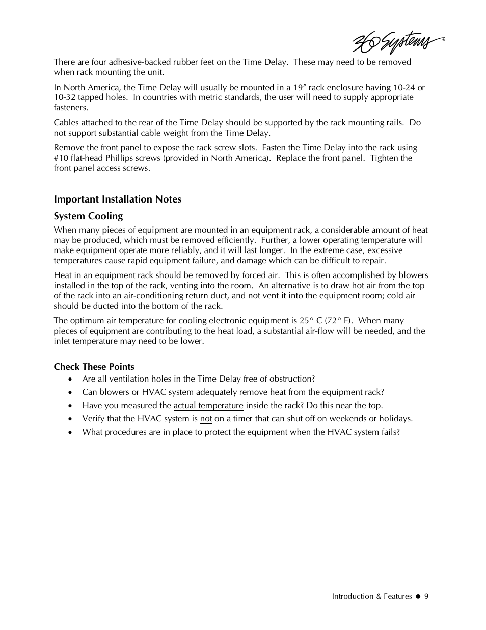 360 Systems 2470SD Time Delay User Manual | Page 9 / 53