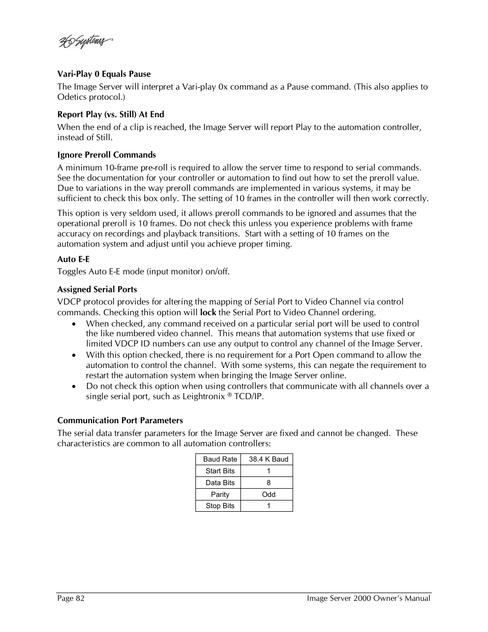 360 Systems Image Server 2000 User Manual | Page 82 / 135