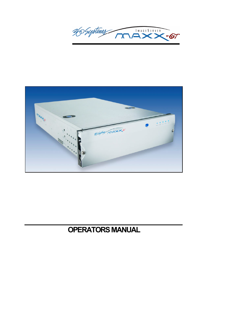 360 Systems MAXX-6T User Manual | 142 pages