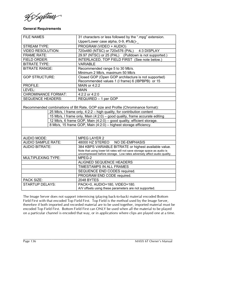 360 Systems MAXX-6T User Manual | Page 136 / 142