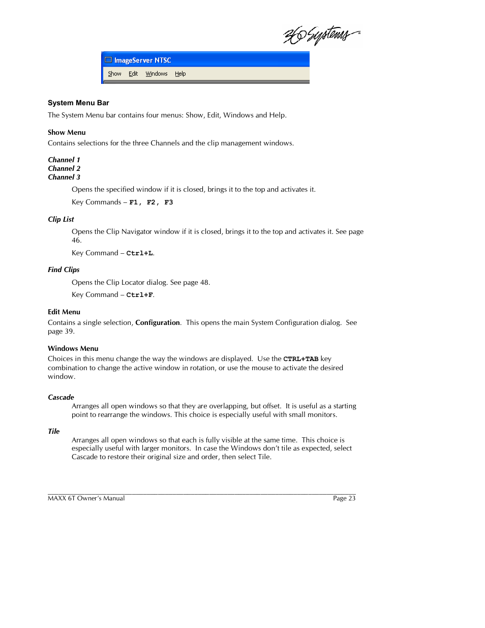 360 Systems MAXX-6T User Manual | Page 23 / 142