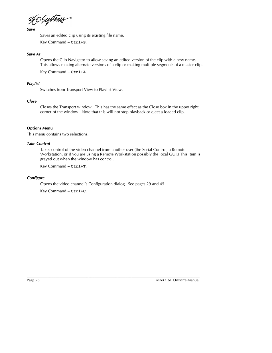 360 Systems MAXX-6T User Manual | Page 26 / 142