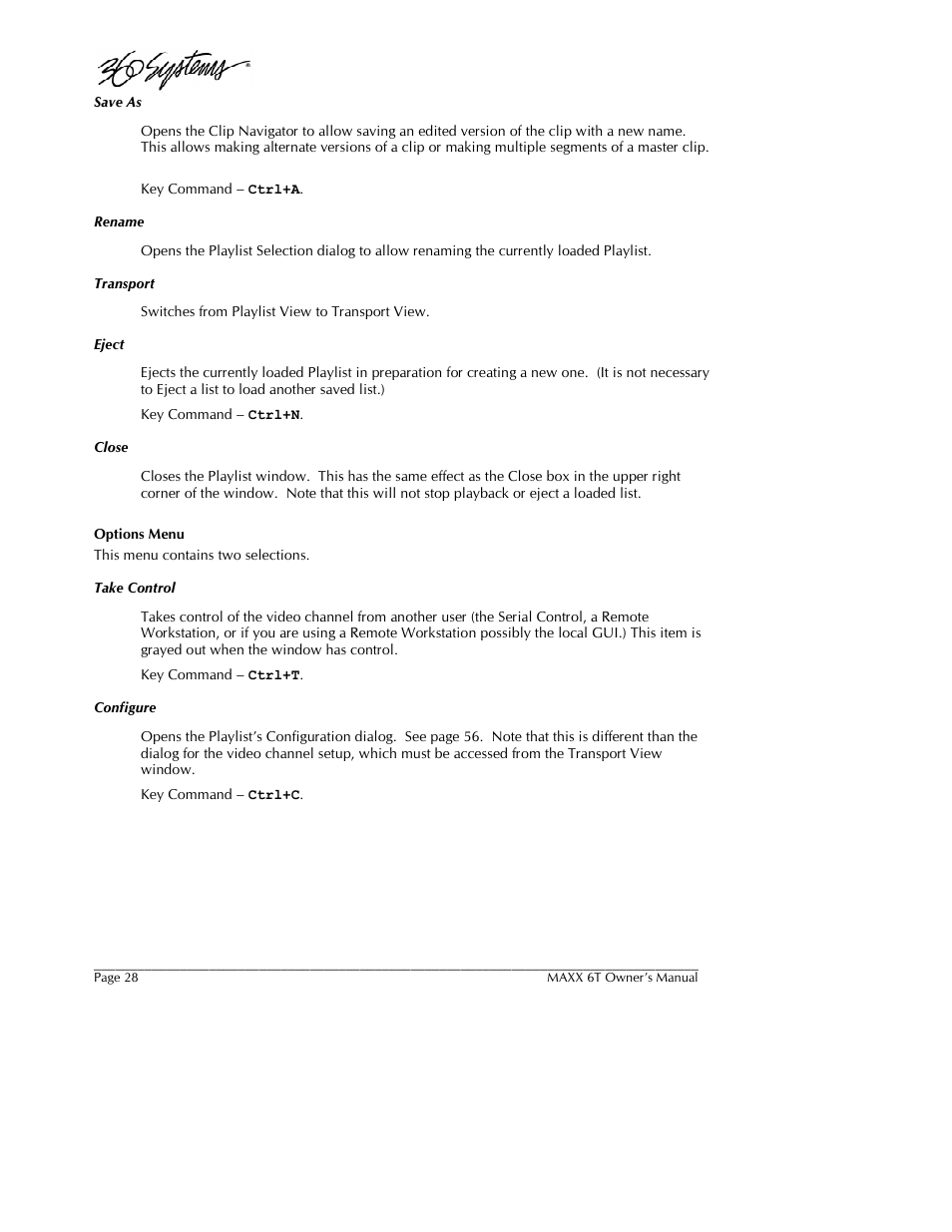 360 Systems MAXX-6T User Manual | Page 28 / 142