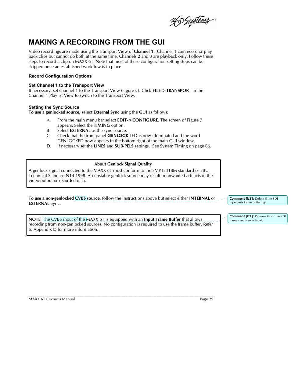 Making a recording from the gui | 360 Systems MAXX-6T User Manual | Page 29 / 142