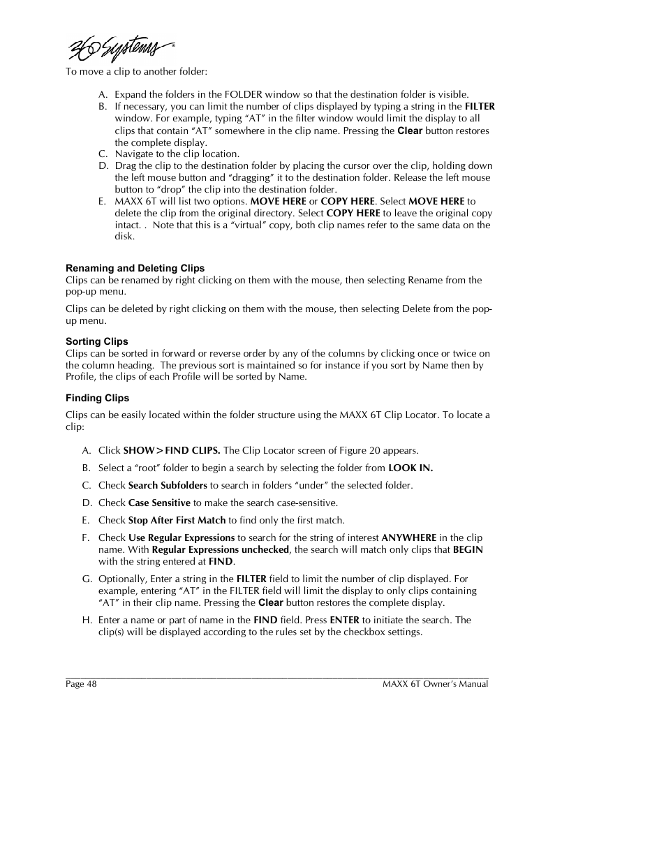 360 Systems MAXX-6T User Manual | Page 48 / 142