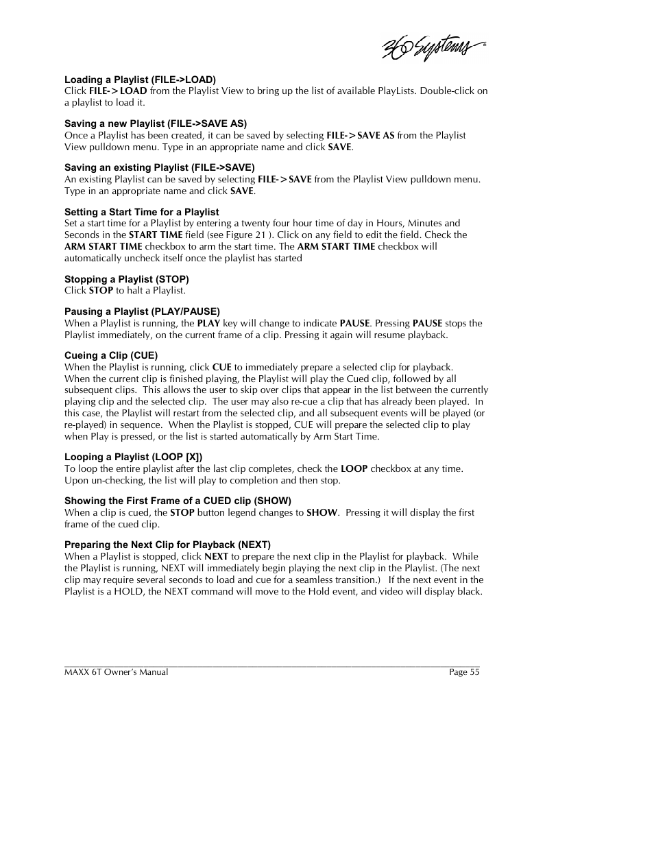 360 Systems MAXX-6T User Manual | Page 55 / 142