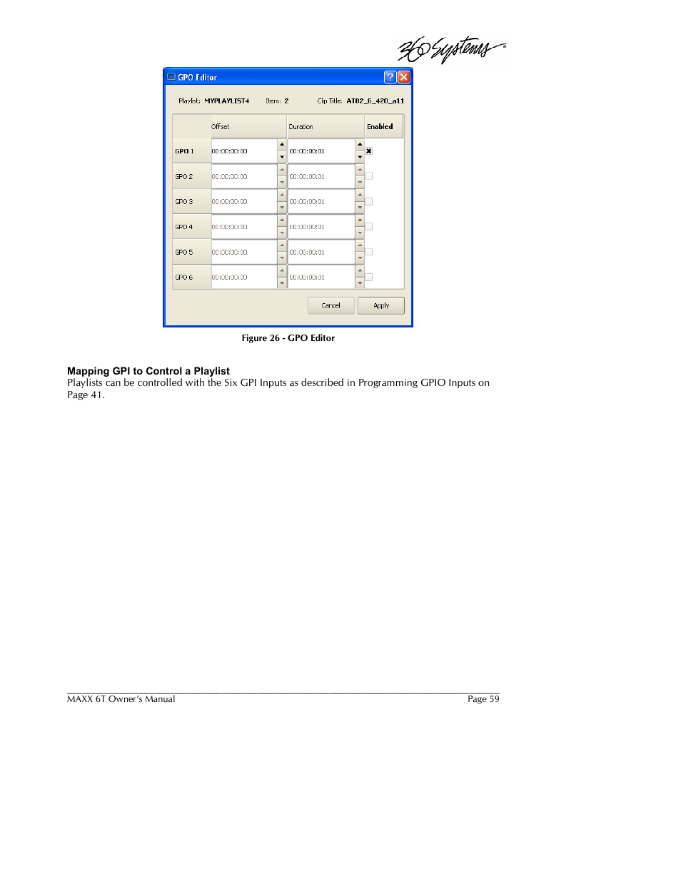 360 Systems MAXX-6T User Manual | Page 59 / 142