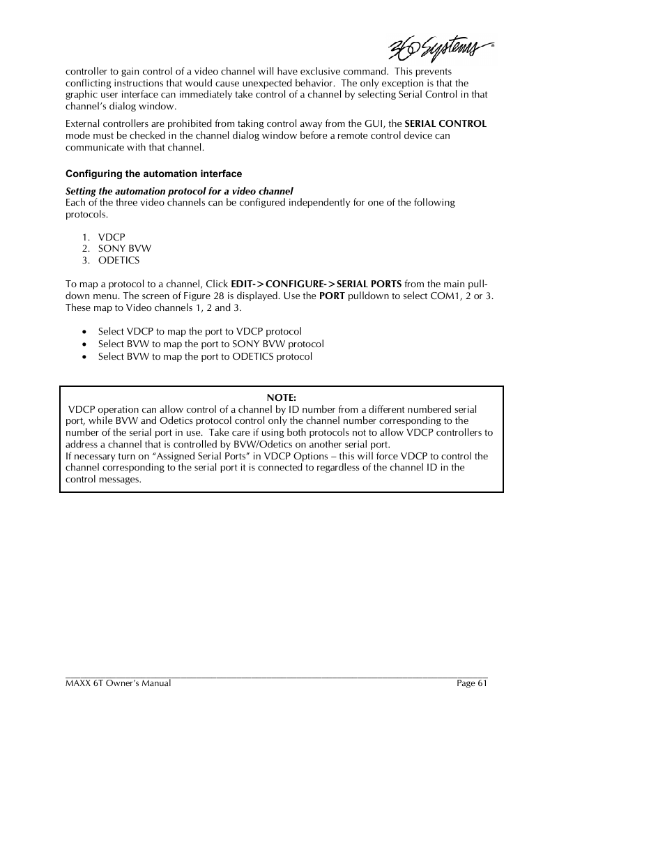 360 Systems MAXX-6T User Manual | Page 61 / 142