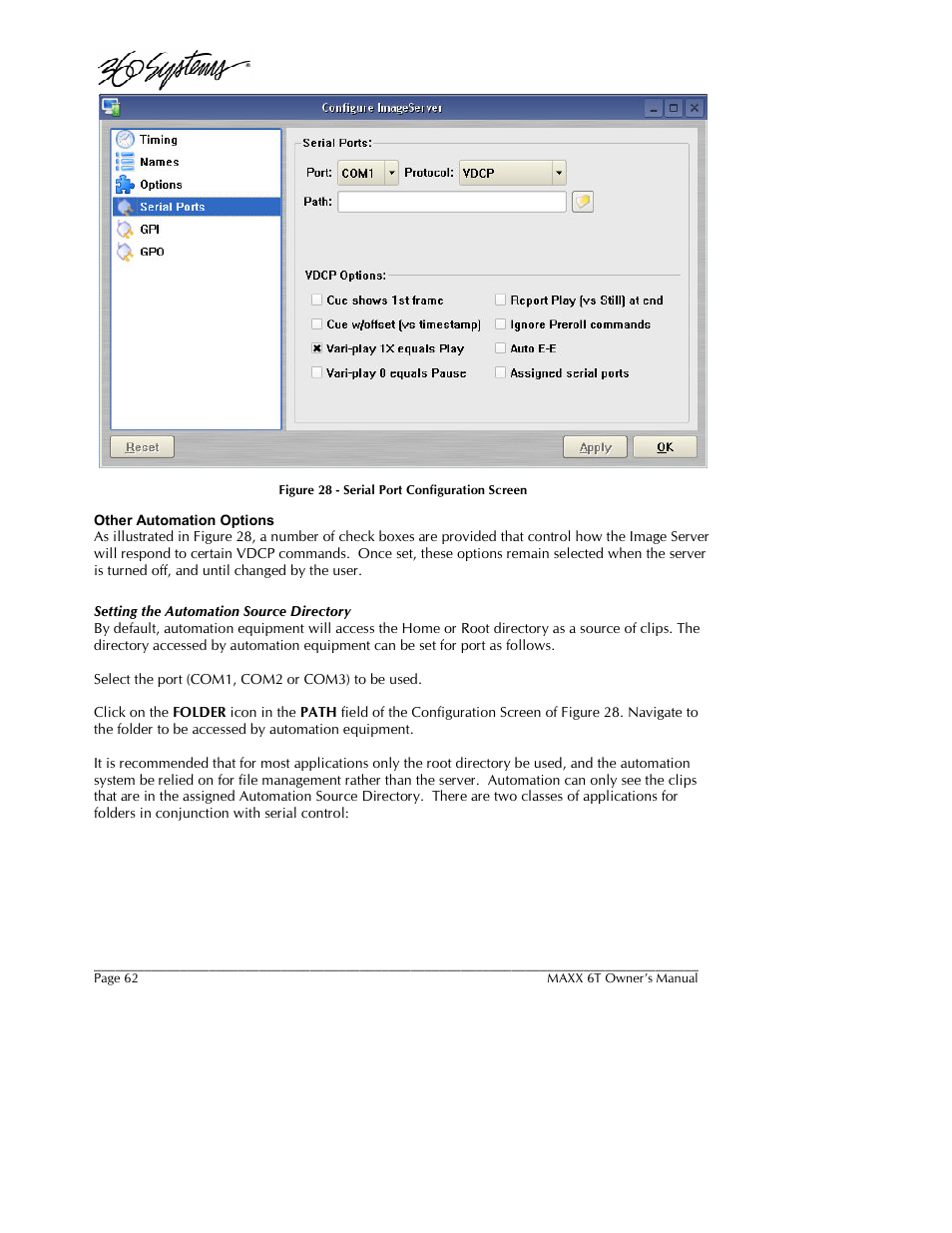 360 Systems MAXX-6T User Manual | Page 62 / 142