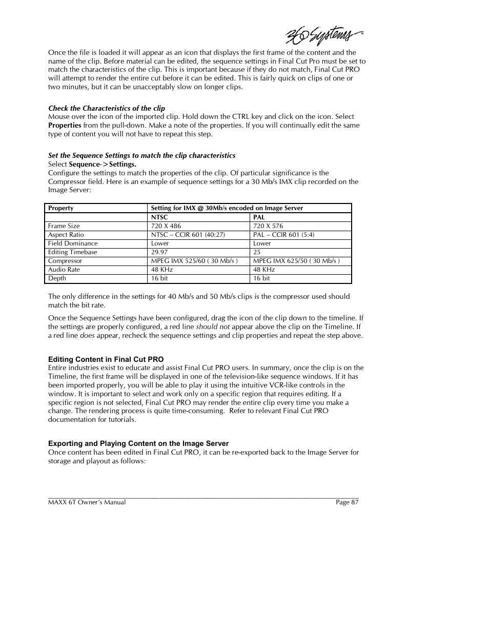 360 Systems MAXX-6T User Manual | Page 87 / 142