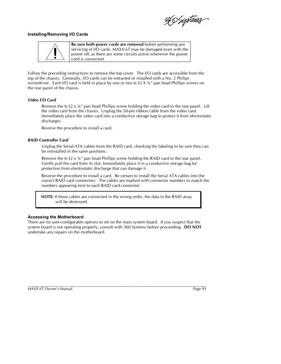 360 Systems MAXX-6T User Manual | Page 93 / 142