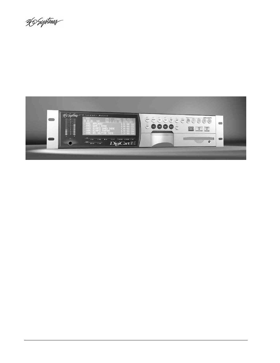 360 systems’ ethernet audio equipment | 360 Systems DigiCart/E User Manual | Page 12 / 68