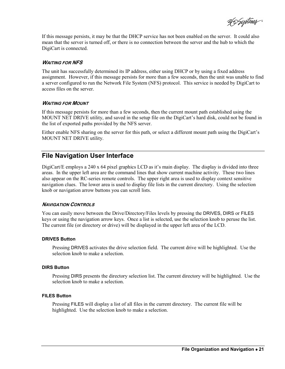 File navigation user interface | 360 Systems DigiCart/E User Manual | Page 31 / 95