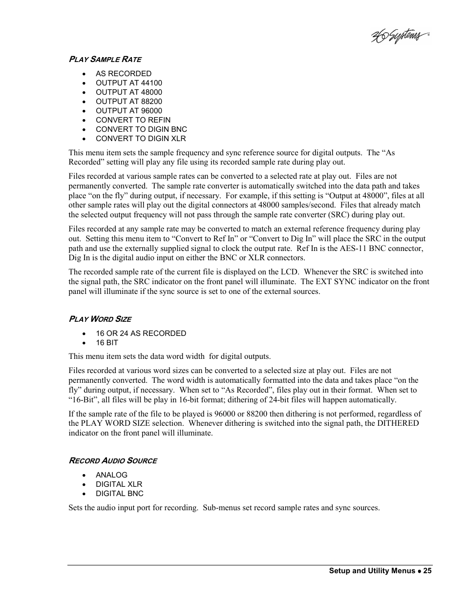 360 Systems DigiCart/E User Manual | Page 35 / 95