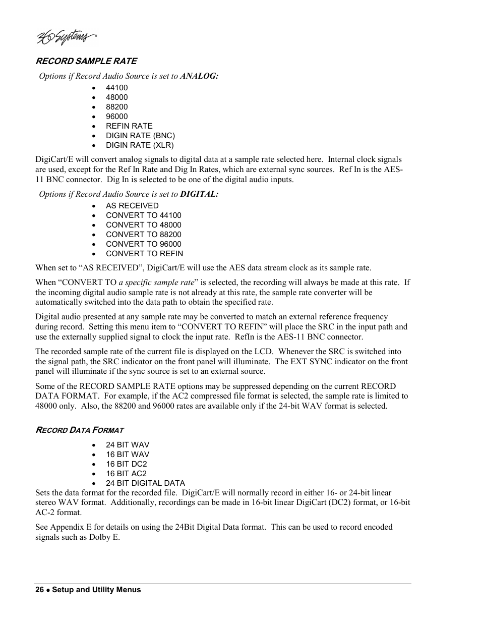 360 Systems DigiCart/E User Manual | Page 36 / 95