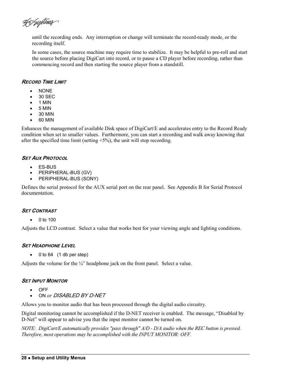 360 Systems DigiCart/E User Manual | Page 38 / 95