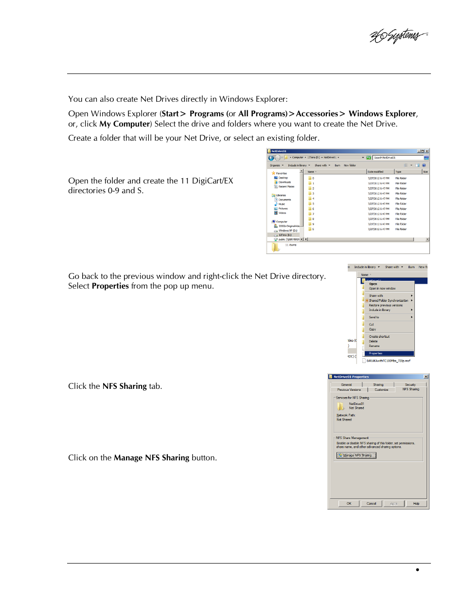 Creating net drives in windows explorer | 360 Systems DigiCart/EX User Manual | Page 109 / 117