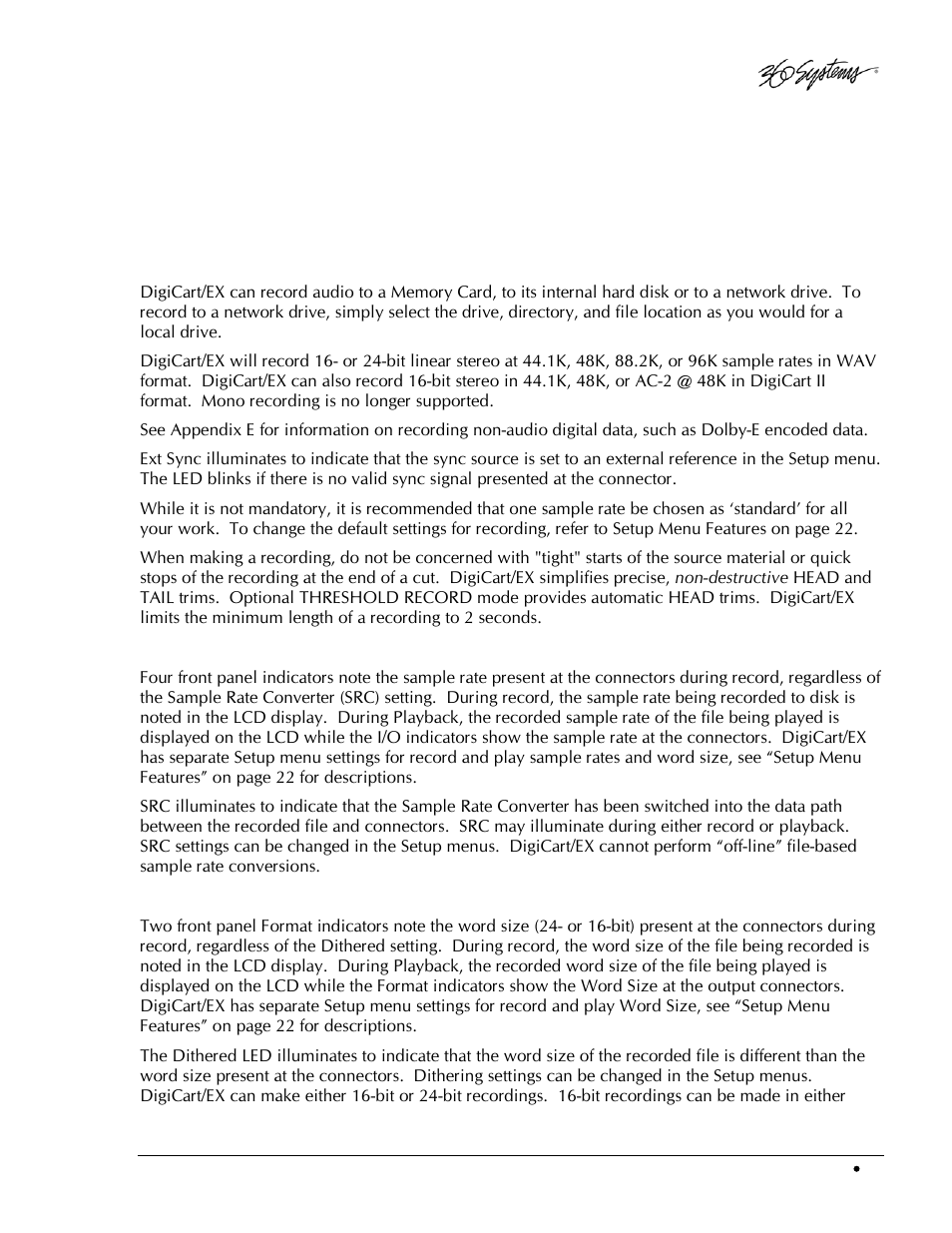 Chapter 5, Recording | 360 Systems DigiCart/EX User Manual | Page 51 / 117