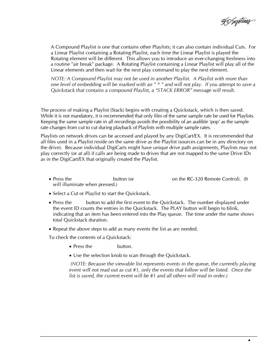 Compound playlist, Creating a playlist, Building a playlist | 360 Systems DigiCart/EX User Manual | Page 61 / 117