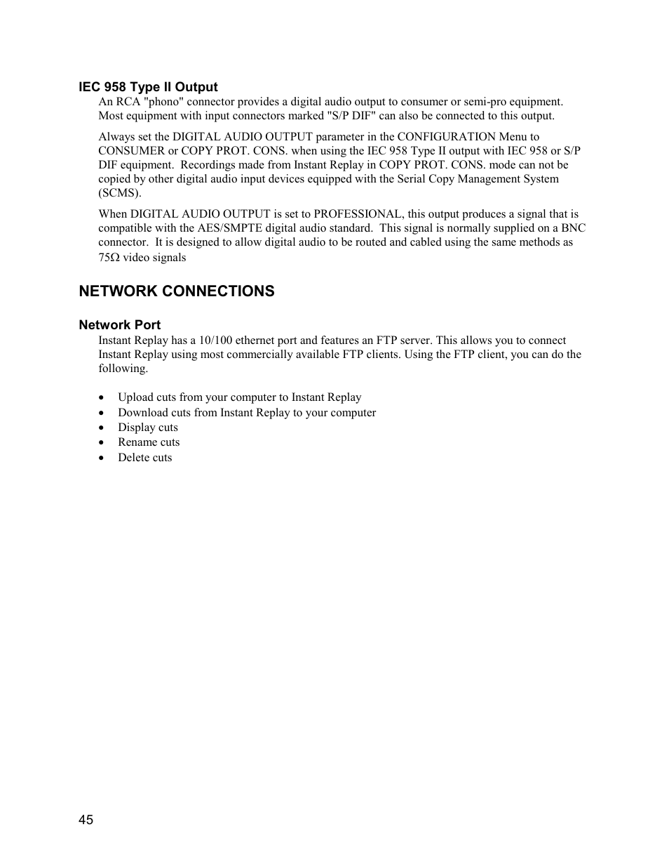 360 Systems Instant Replay 2 User Manual | Page 45 / 47