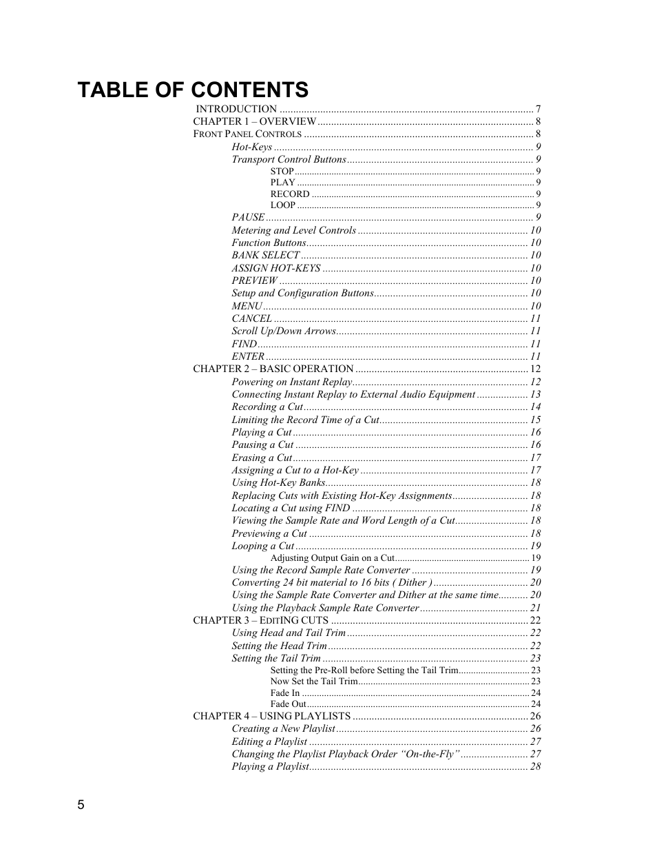 360 Systems Instant Replay 2 User Manual | Page 5 / 47