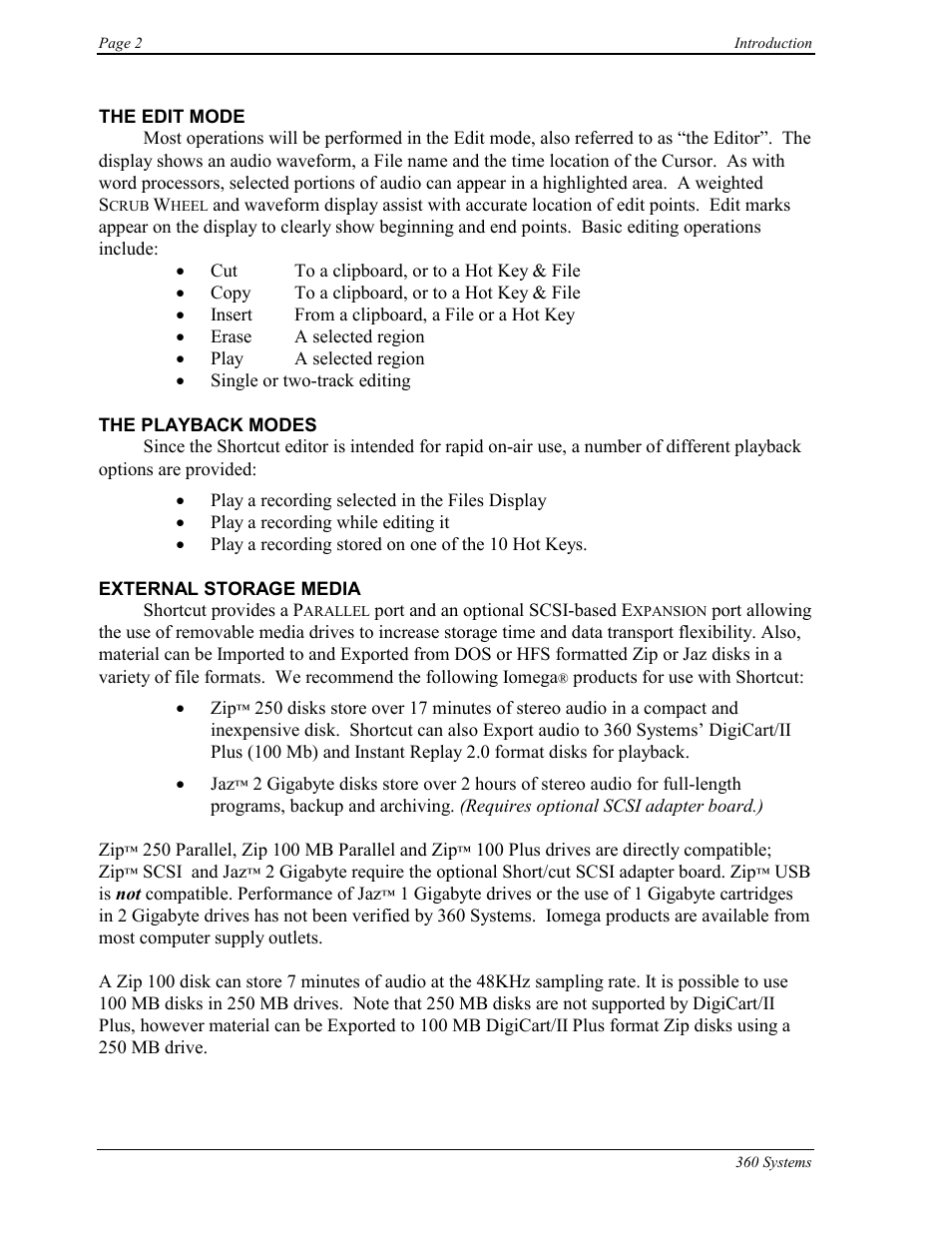 360 Systems Short/Cut Editor User Manual | Page 10 / 84