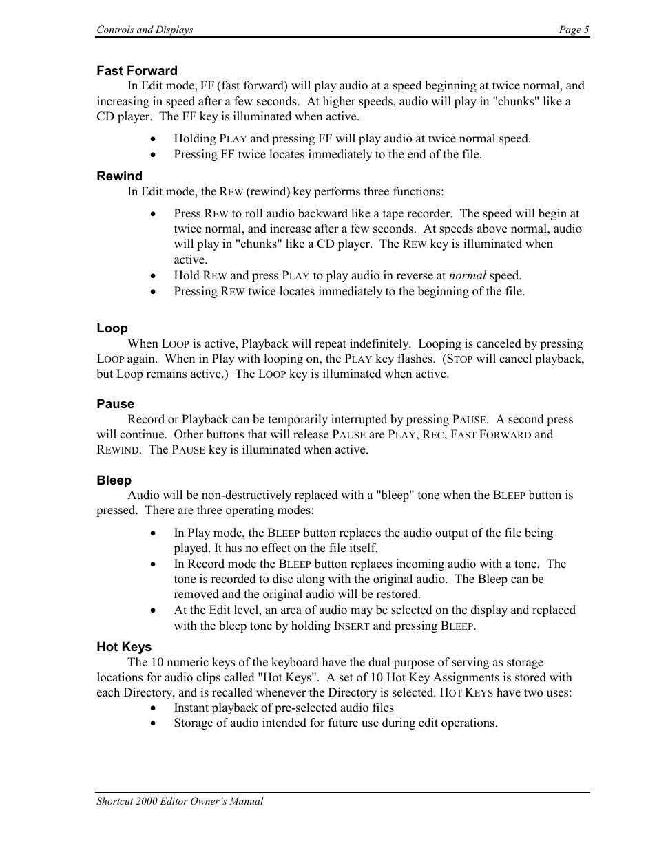 360 Systems Short/Cut Editor User Manual | Page 13 / 84