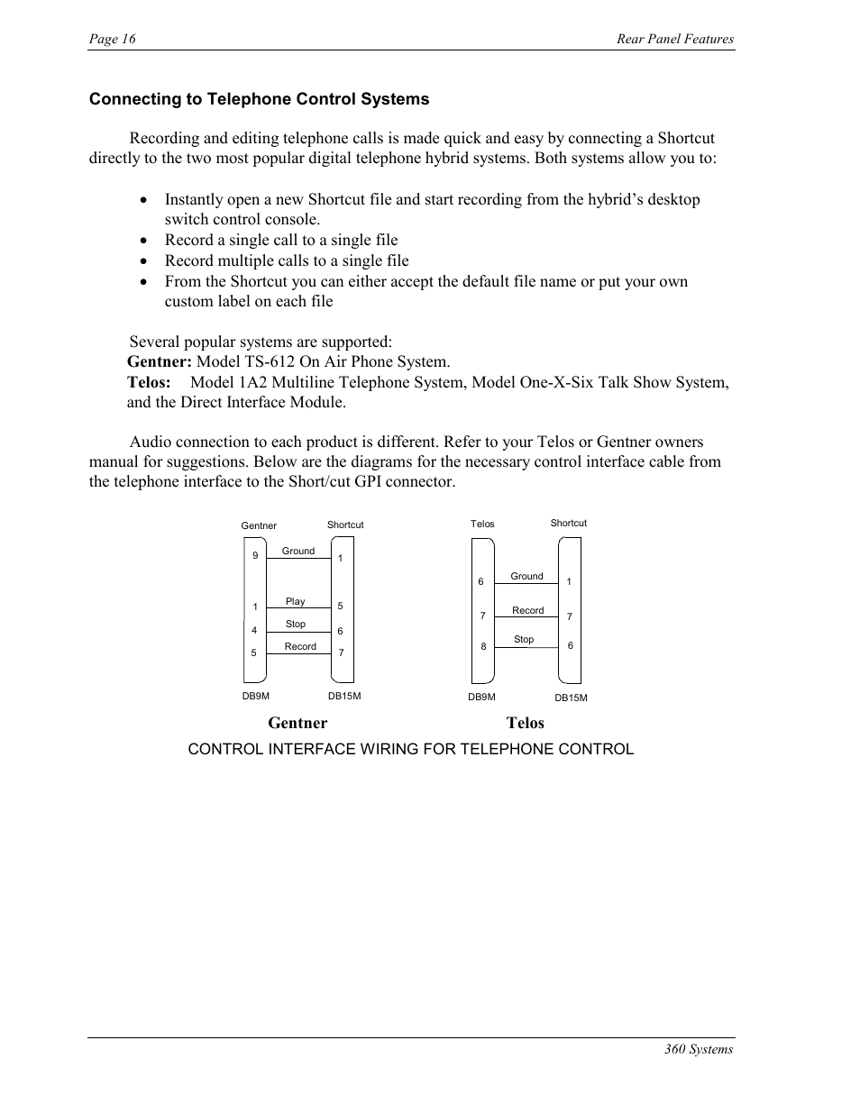 Gentner telos | 360 Systems Short/Cut Editor User Manual | Page 24 / 84