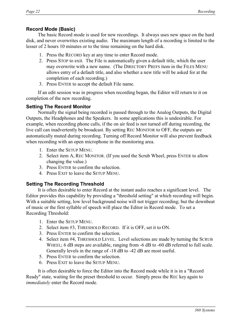 360 Systems Short/Cut Editor User Manual | Page 30 / 84