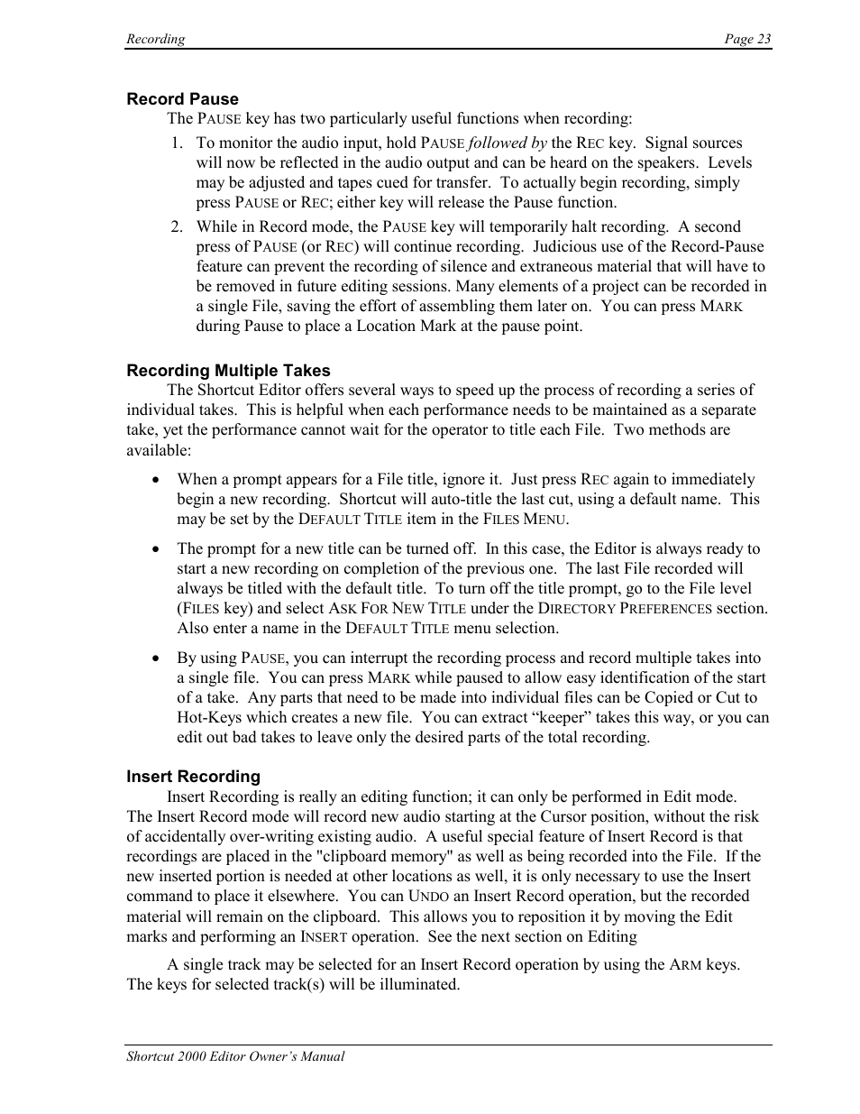 360 Systems Short/Cut Editor User Manual | Page 31 / 84