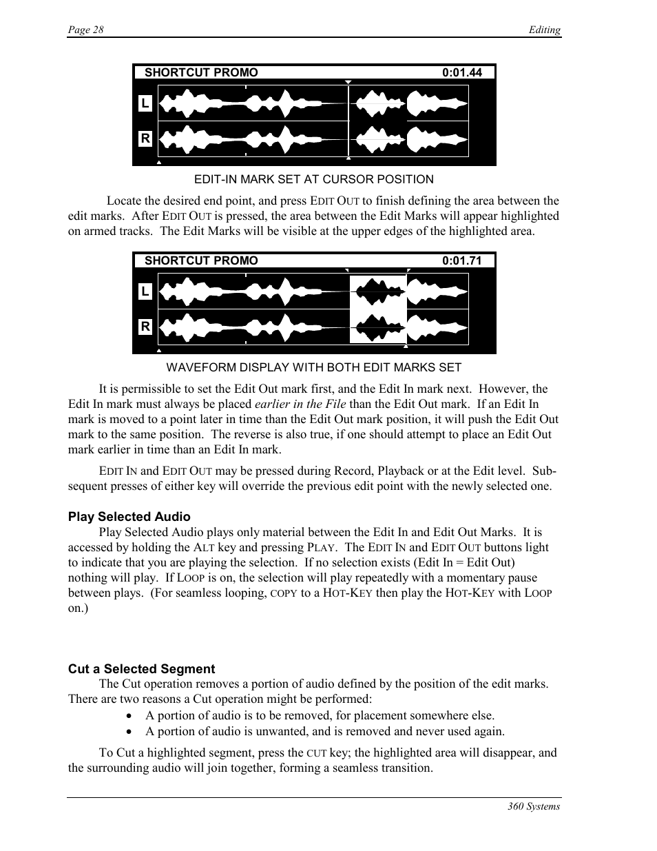 360 Systems Short/Cut Editor User Manual | Page 36 / 84