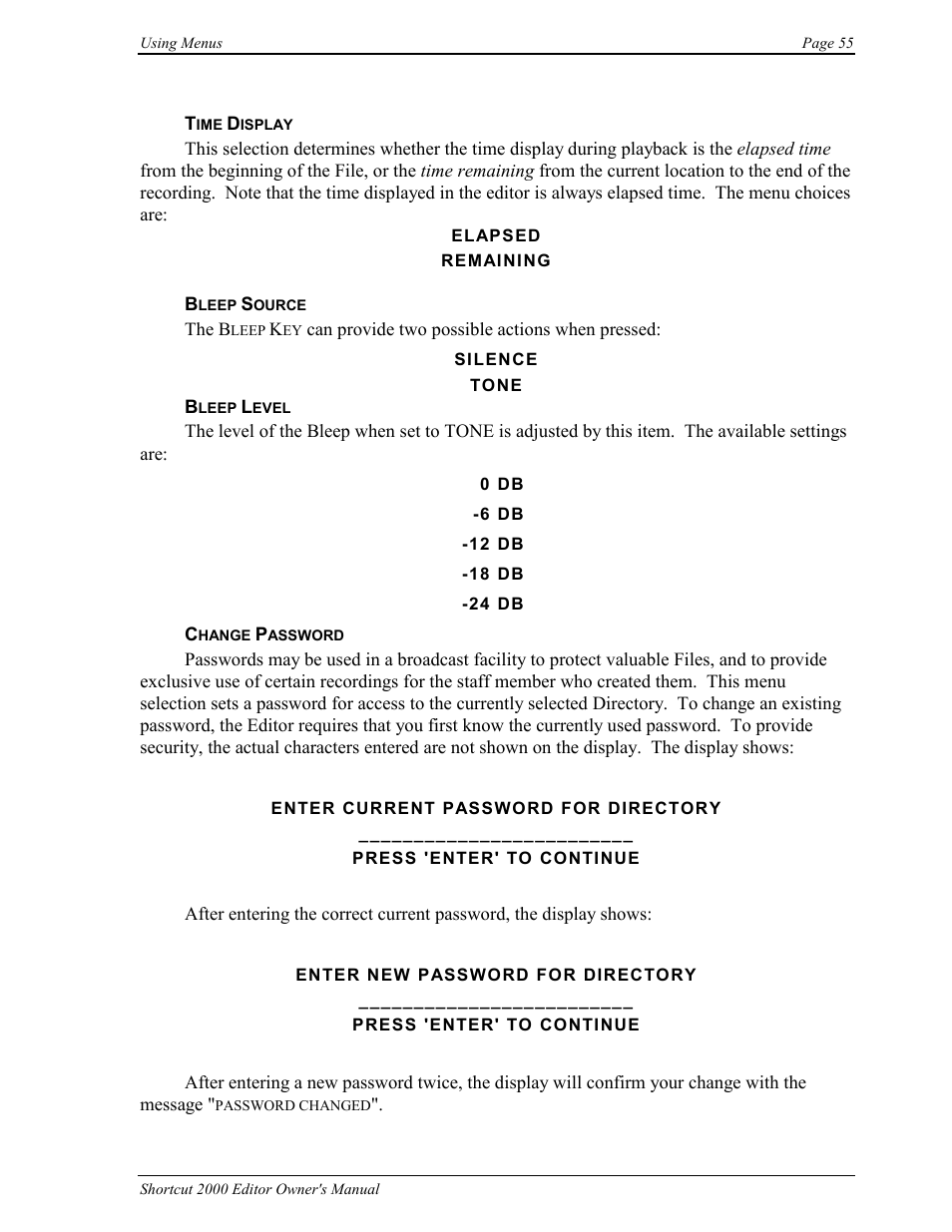 360 Systems Short/Cut Editor User Manual | Page 63 / 84