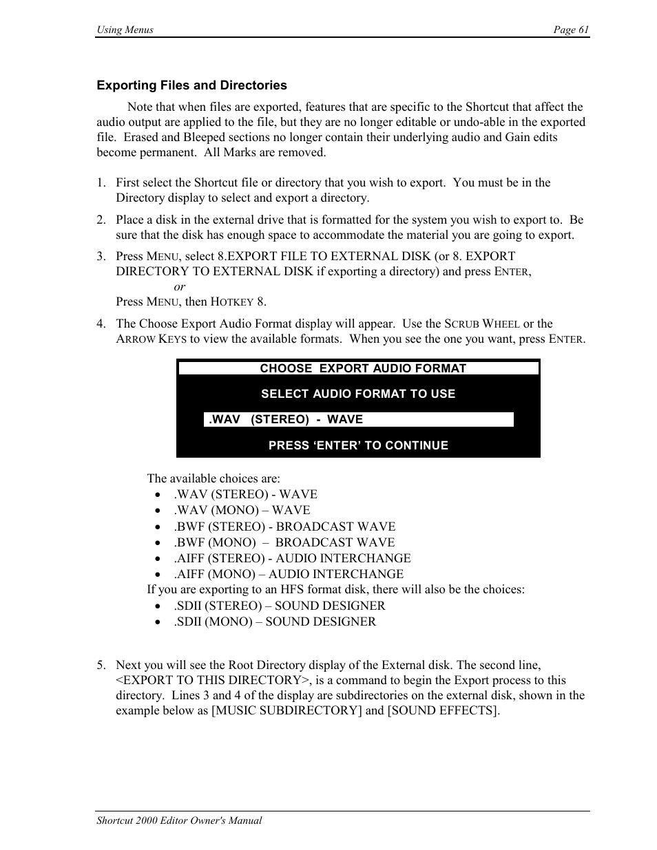 360 Systems Short/Cut Editor User Manual | Page 69 / 84