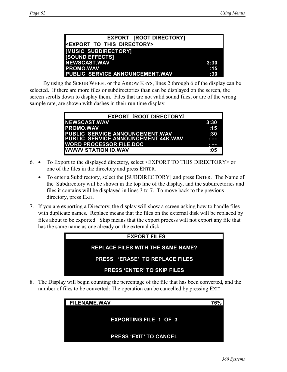 360 Systems Short/Cut Editor User Manual | Page 70 / 84