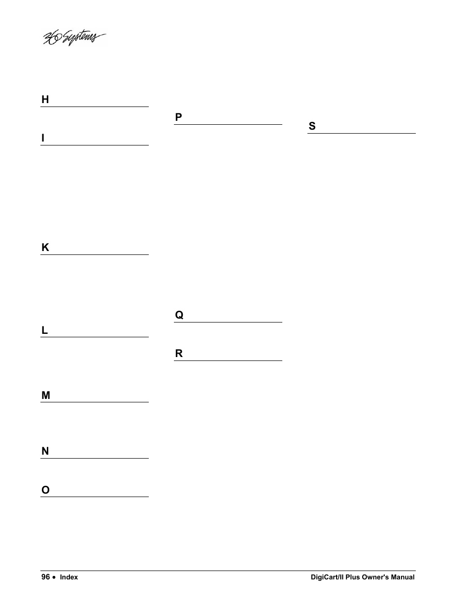 360 Systems DigiCart/II Plus User Manual | Page 108 / 109