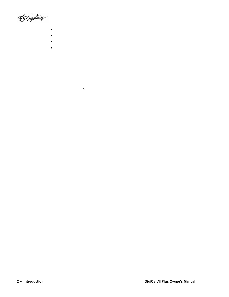 360 Systems DigiCart/II Plus User Manual | Page 14 / 109