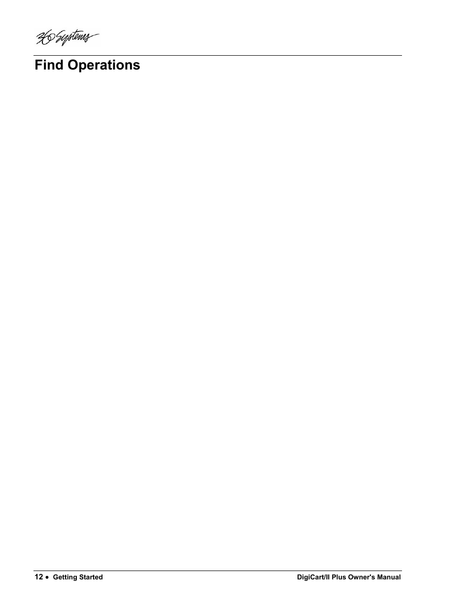 Find operations | 360 Systems DigiCart/II Plus User Manual | Page 24 / 109