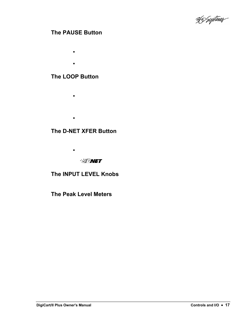 360 Systems DigiCart/II Plus User Manual | Page 29 / 109