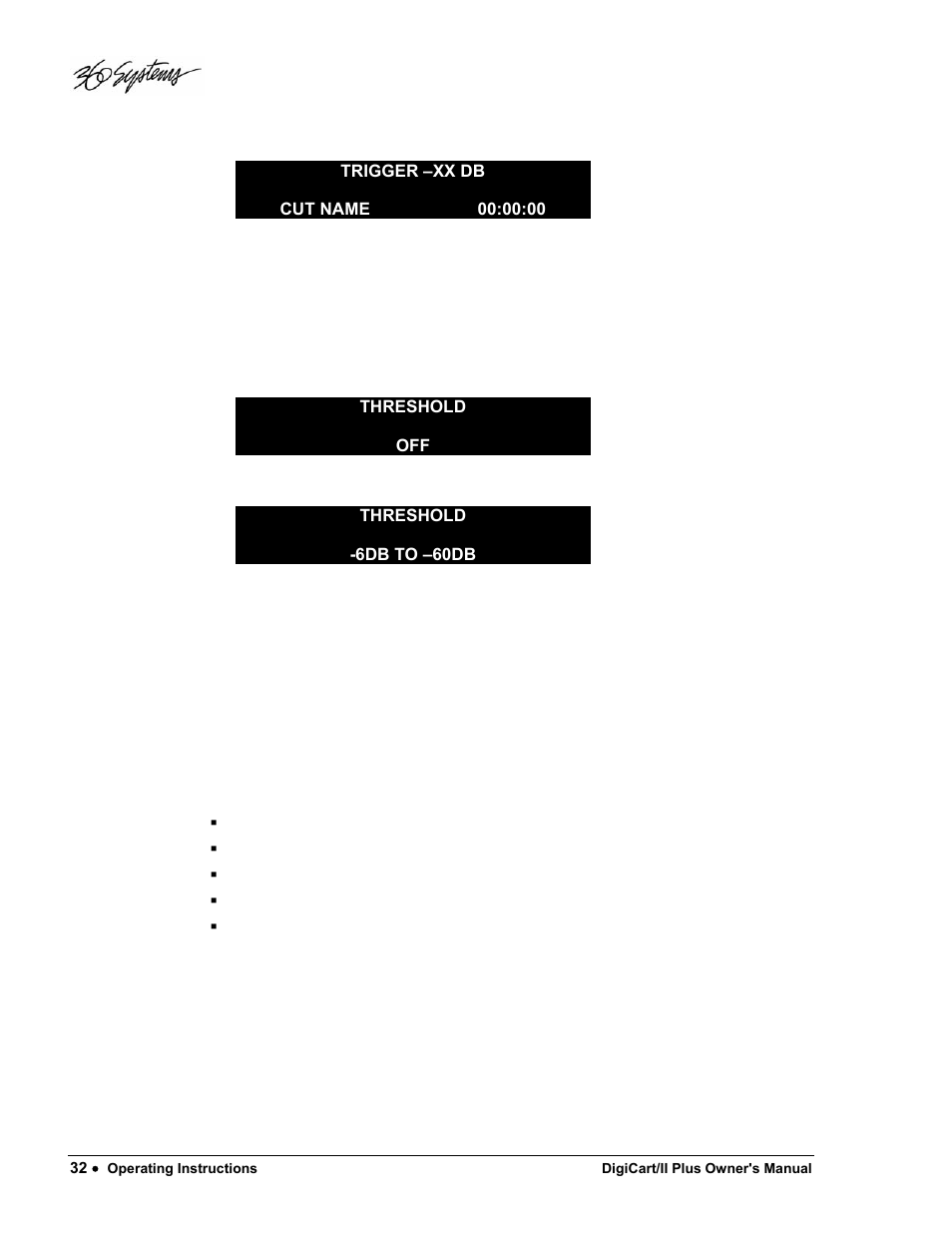 360 Systems DigiCart/II Plus User Manual | Page 44 / 109