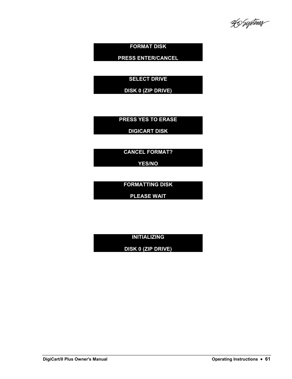 360 Systems DigiCart/II Plus User Manual | Page 73 / 109